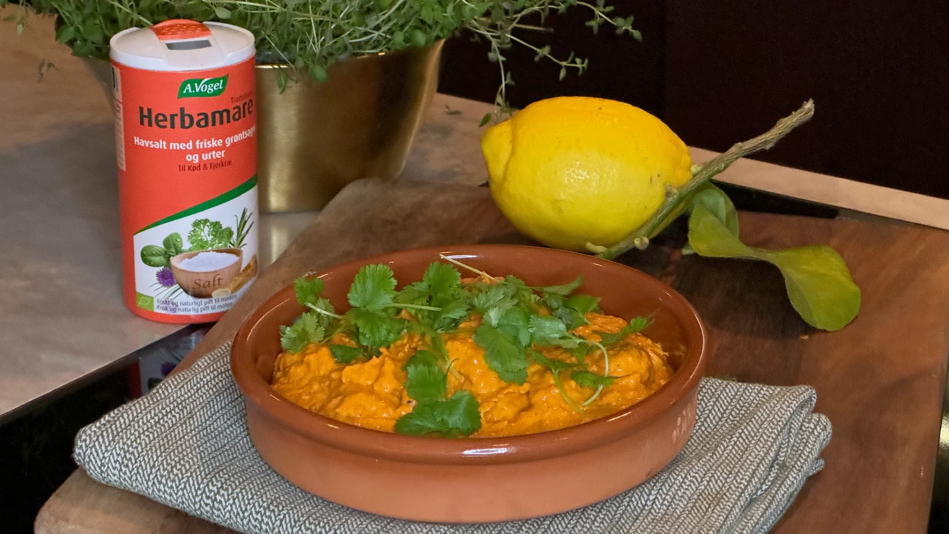 bakt paprika- og gulrotdip med harbamare